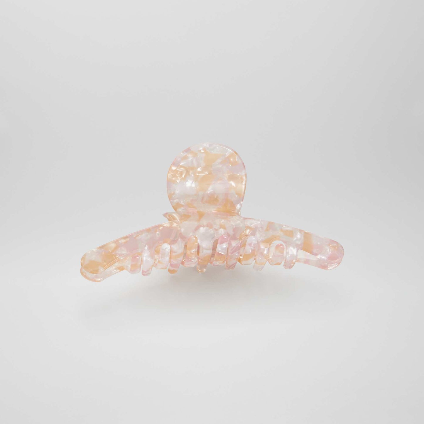 Pince crabe effet coquillage Rose