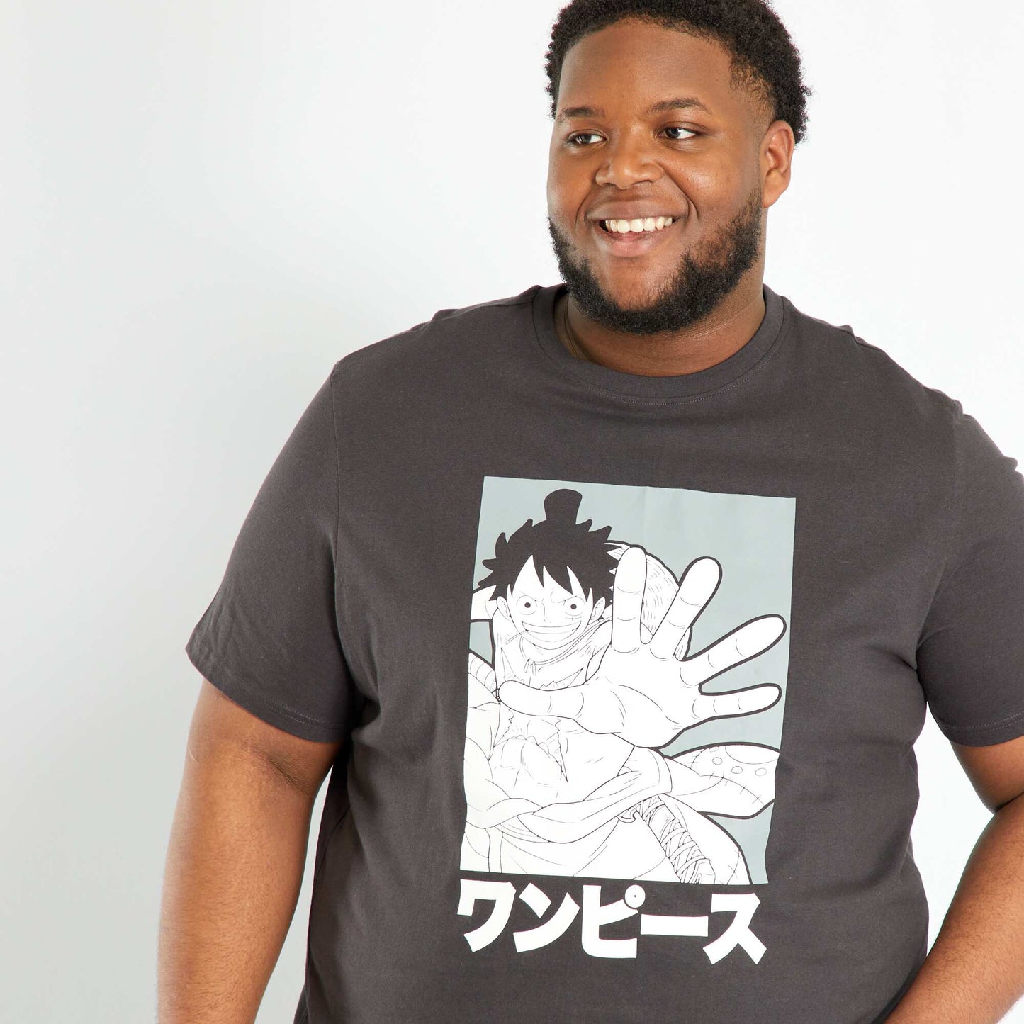 Tee-shirt imprimé 'One Piece' Noir