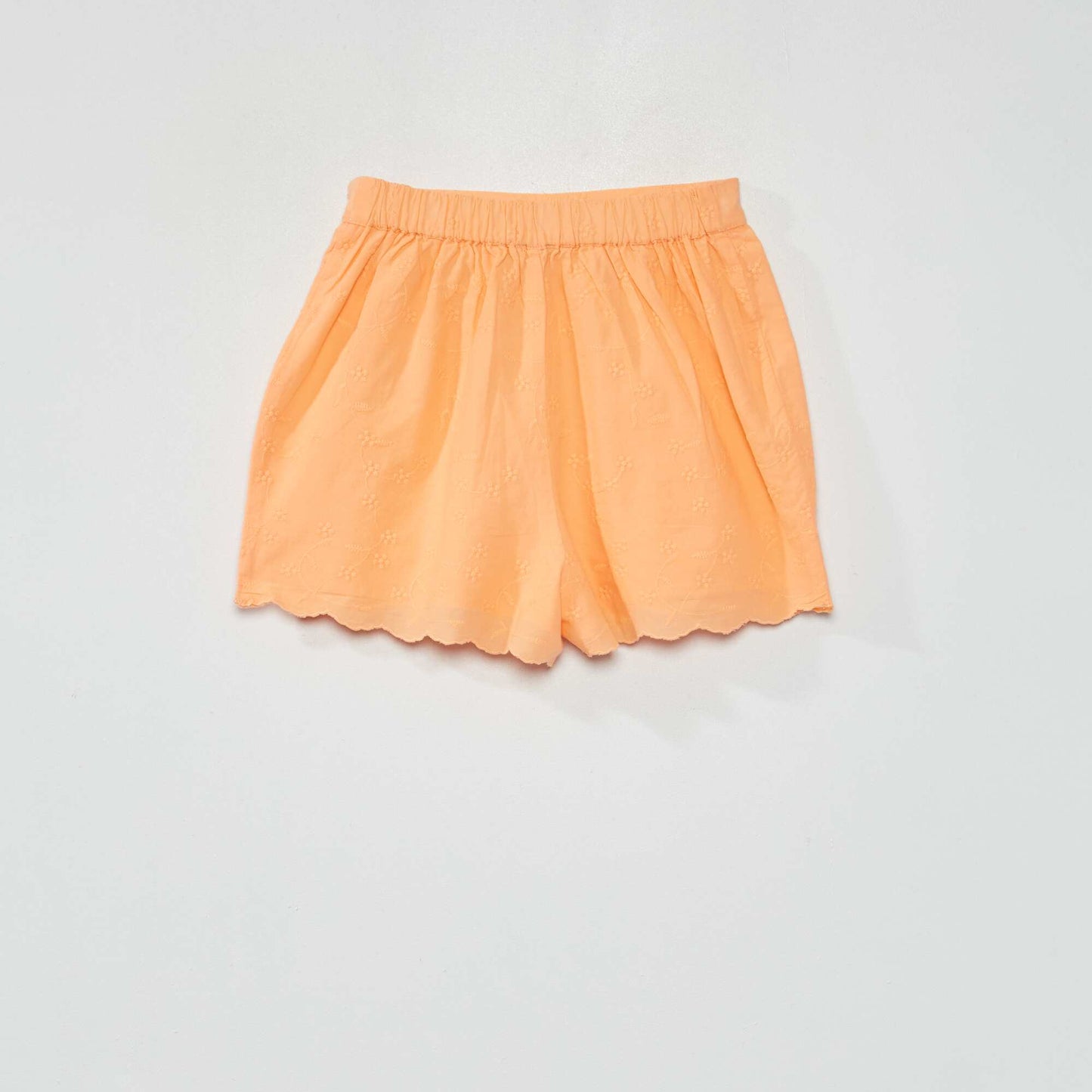 Short volanté en popeline Orange