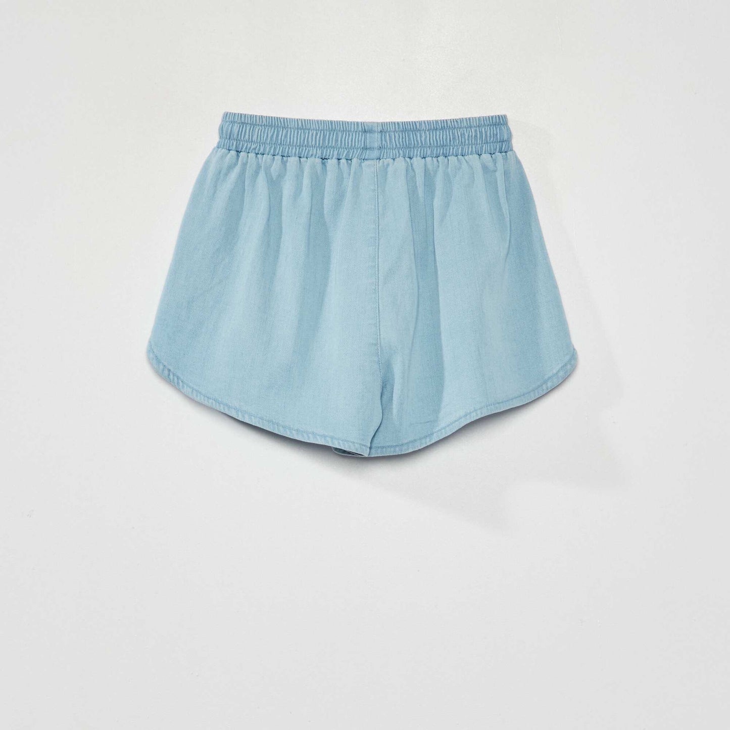 Short ample en tencel Bleu denim