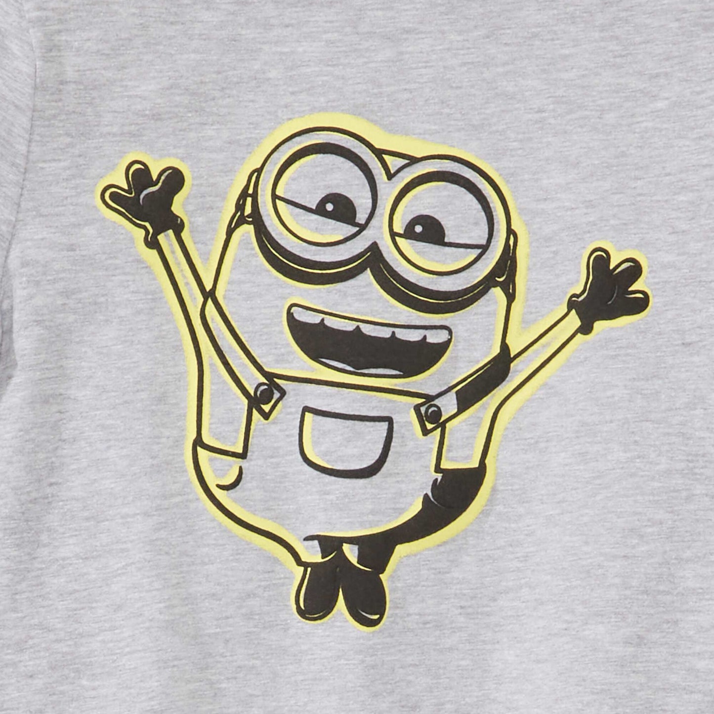 Tee-shirt chiné imprimé 'Minions' Gris