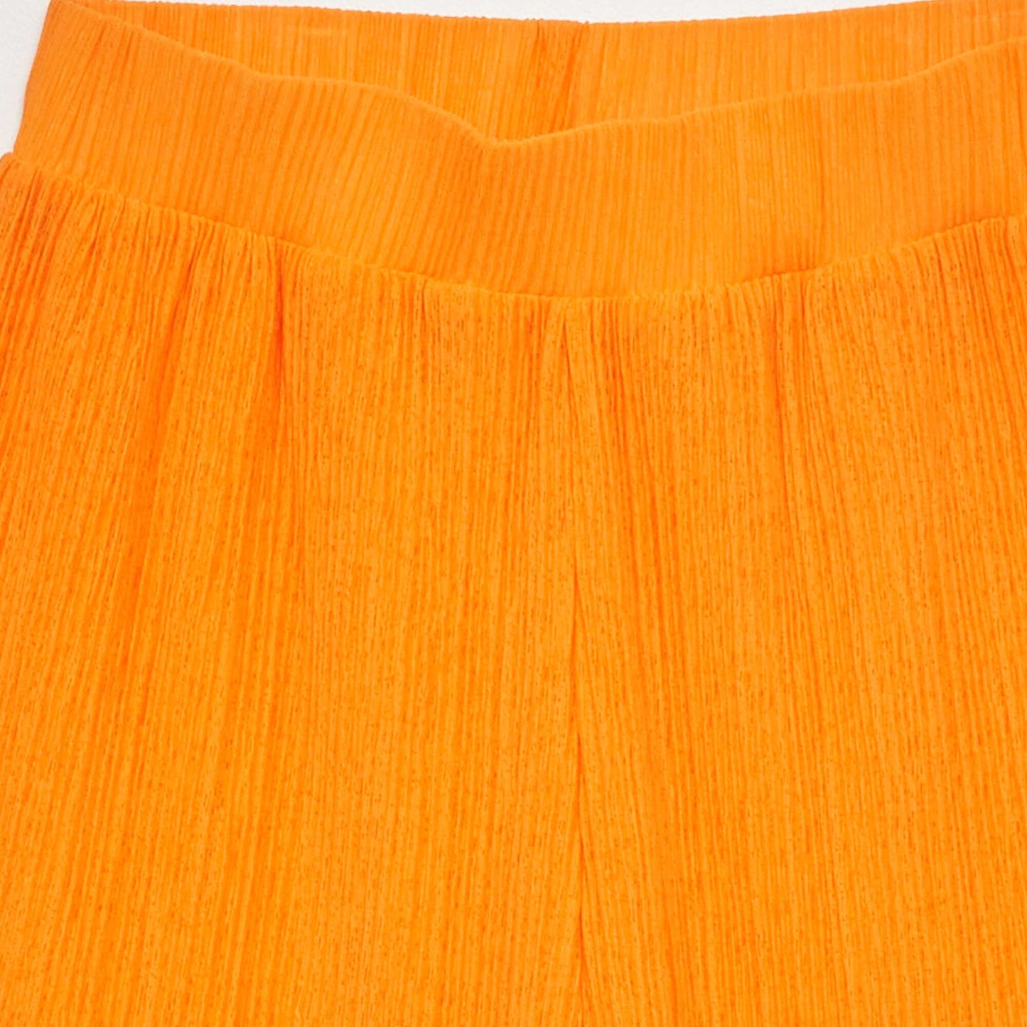 Short fluide plissé Orange