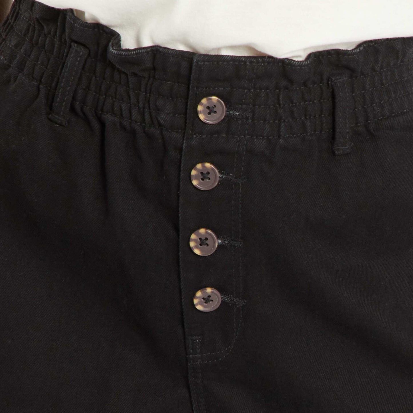 Short en jean paper bag Noir