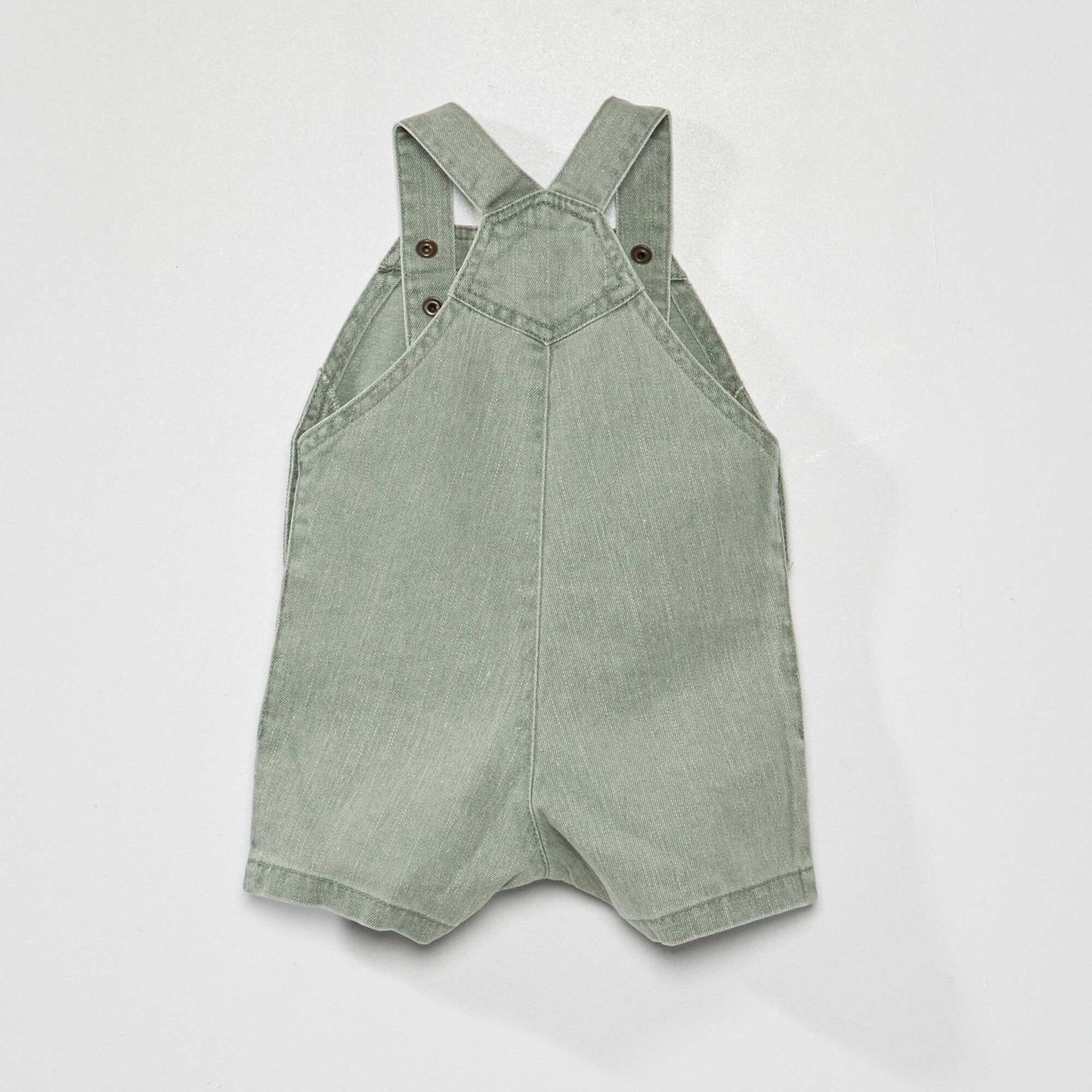 Salopette courte en denim Vert