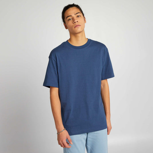T-shirt en maille jersey Bleu