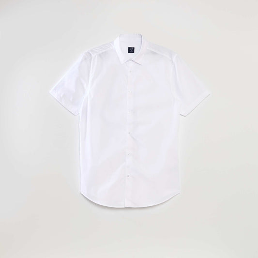 Chemise blanche manches courtes blanc