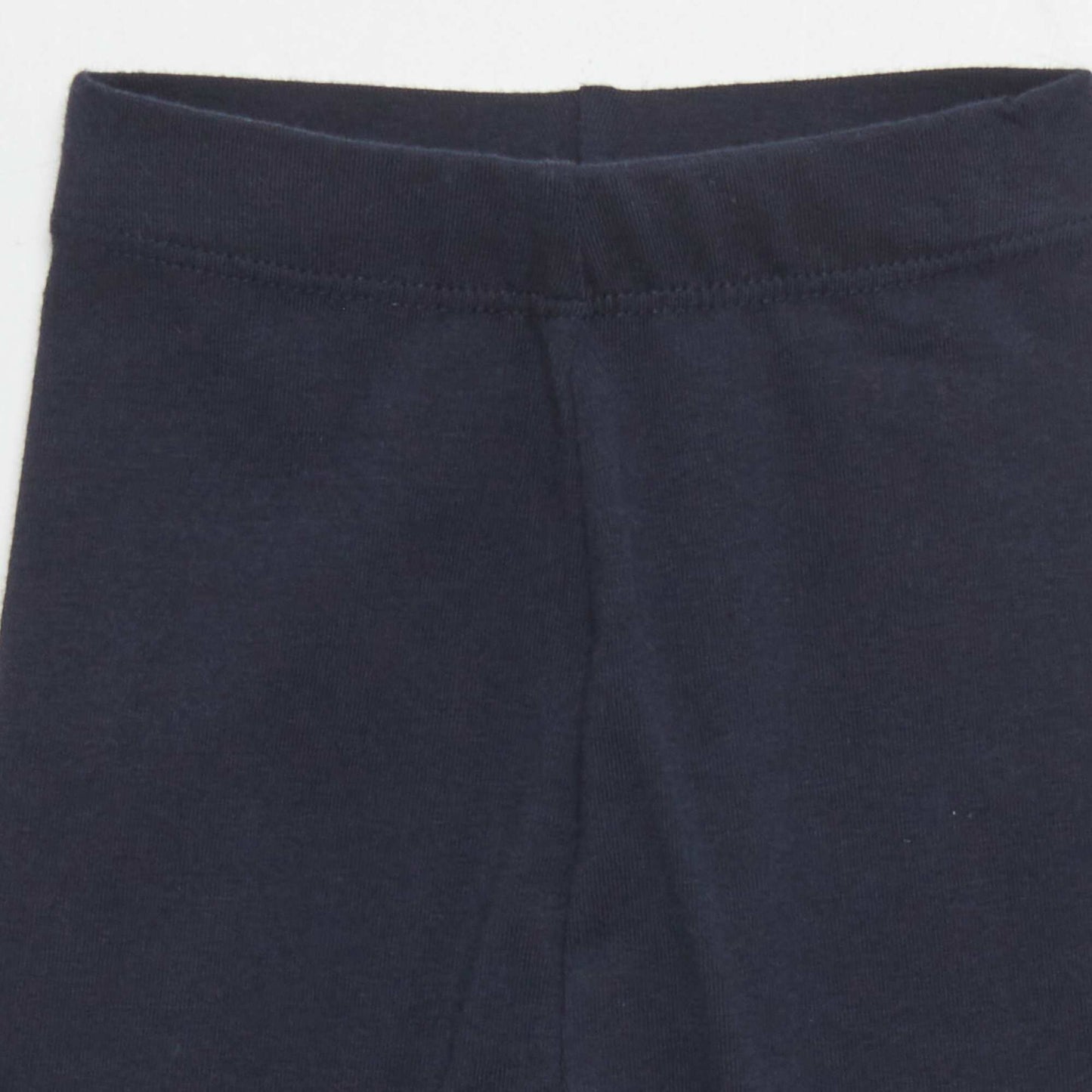 Legging long uni en maille jersey bleu marine