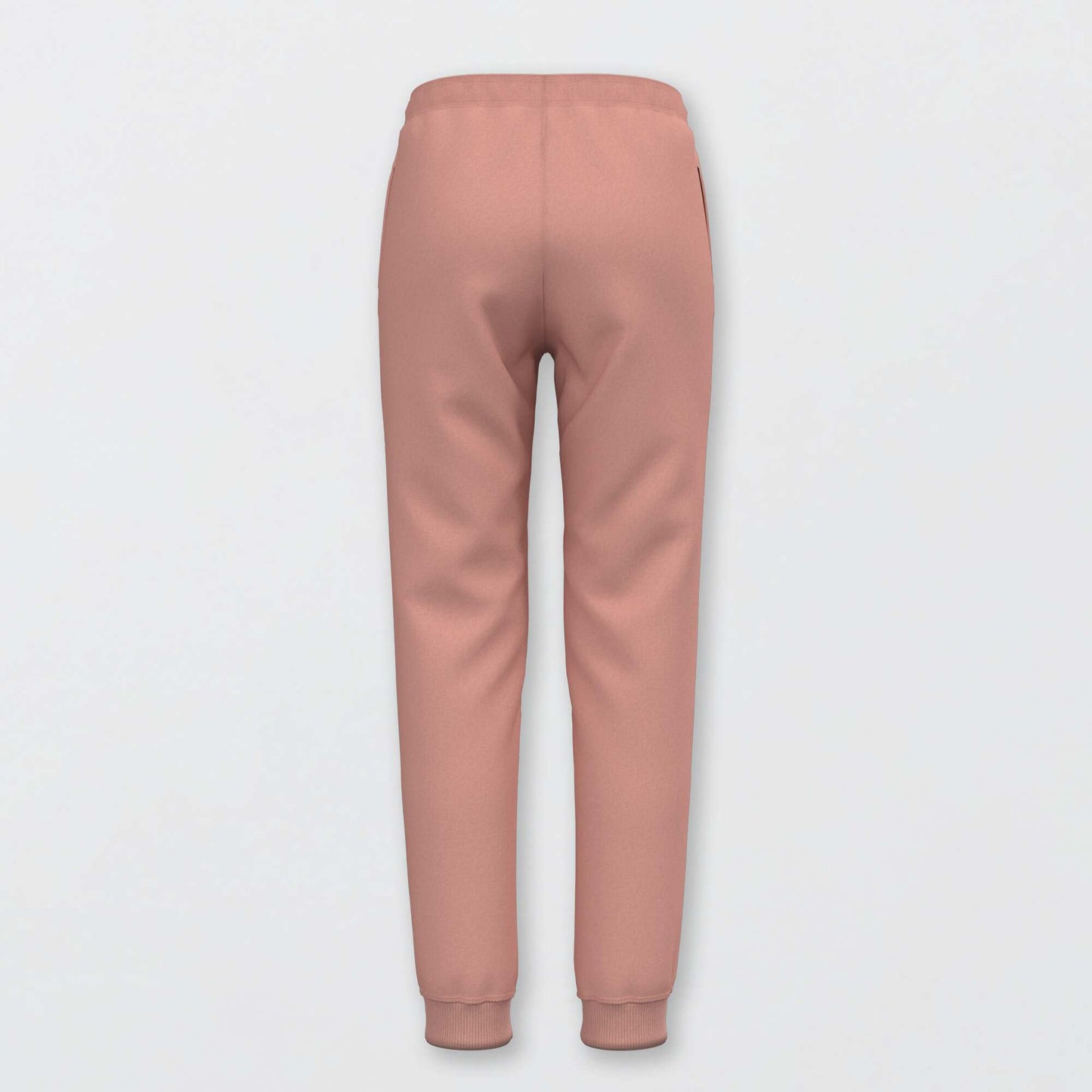 Jogging molletonnée à taille élastiquée Vieux rose