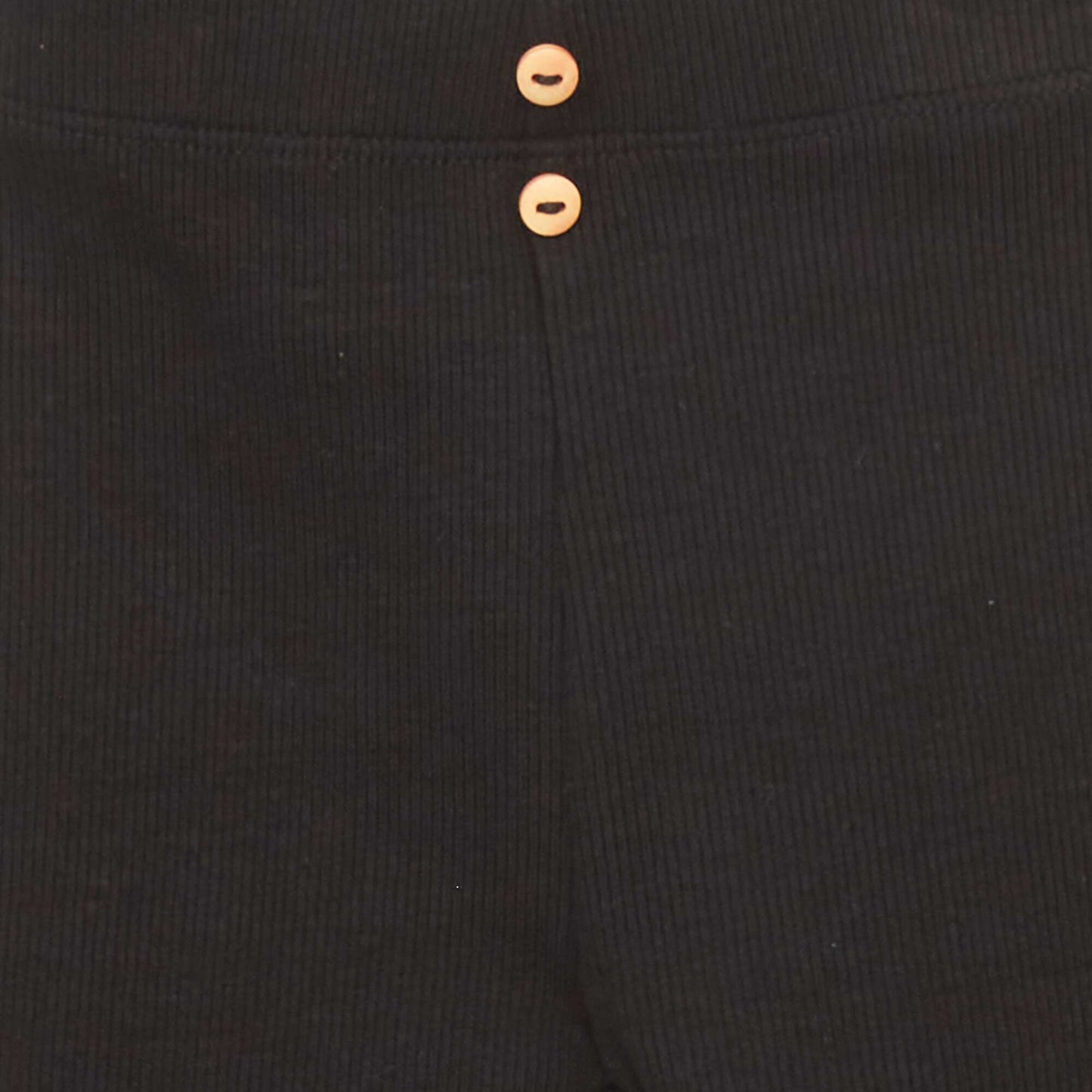 Legging uni en maille côtelée noir