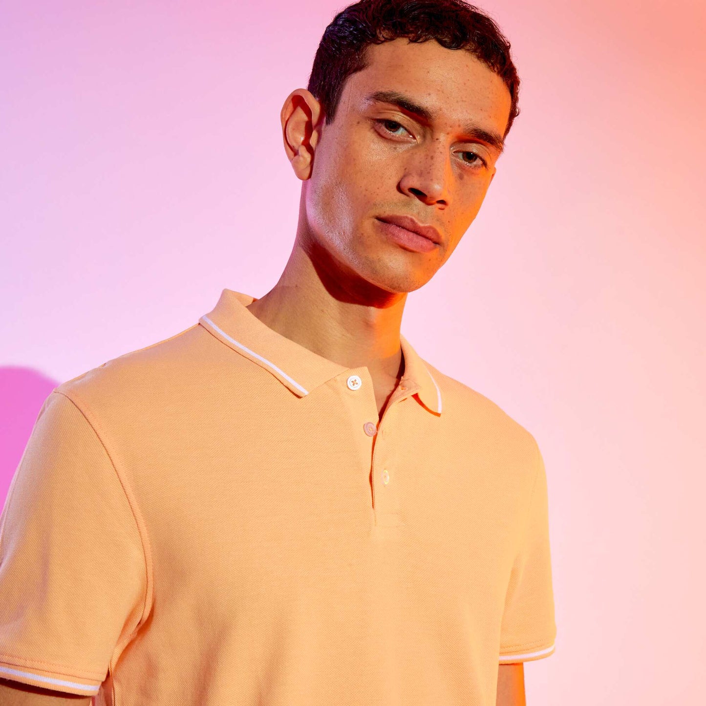Polo en maille piqué Orange