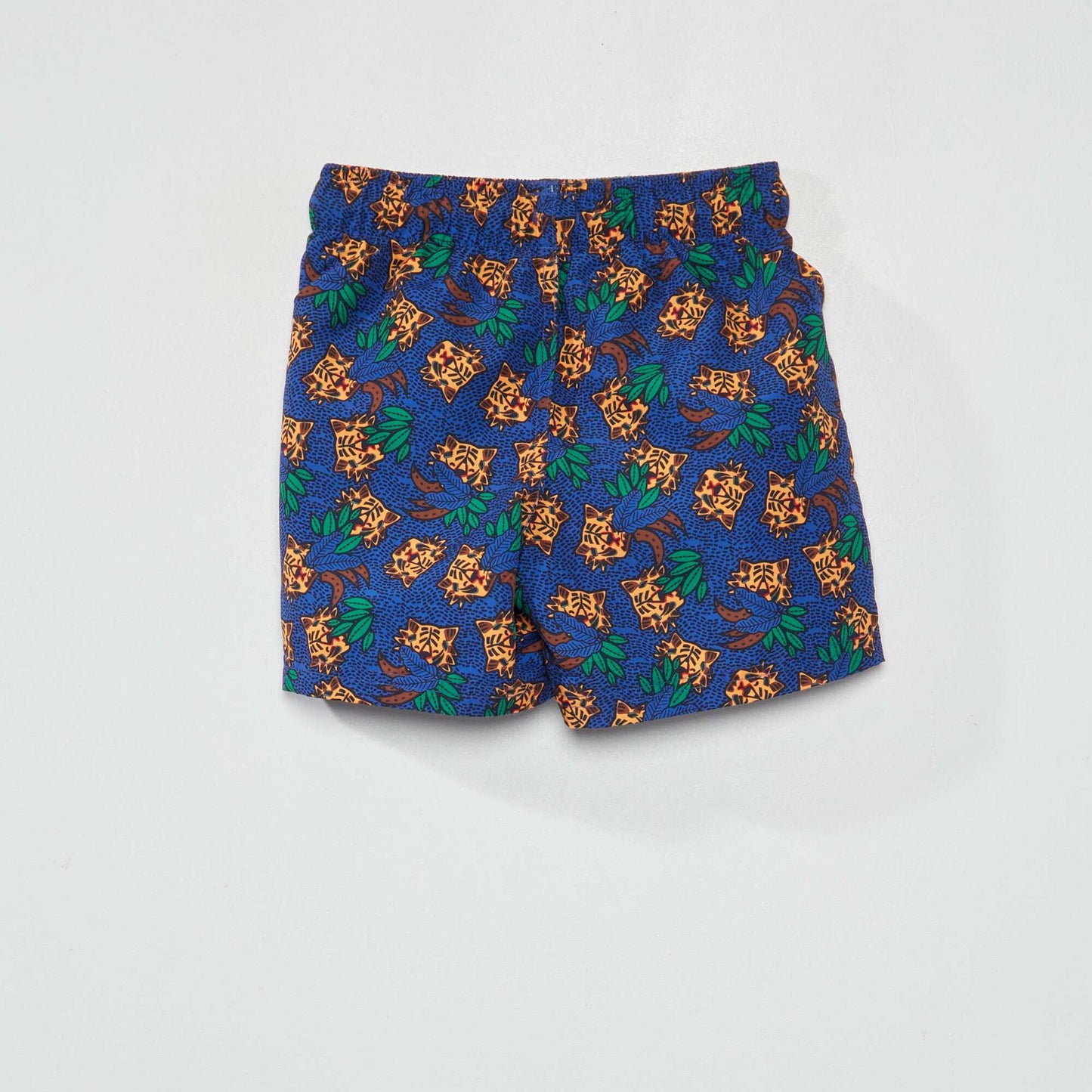 Short de bain imprimé 'tigre' Bleu imprimé