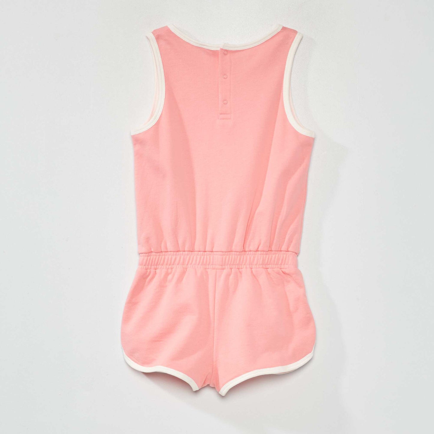 Combishort french terry sans manches Rose