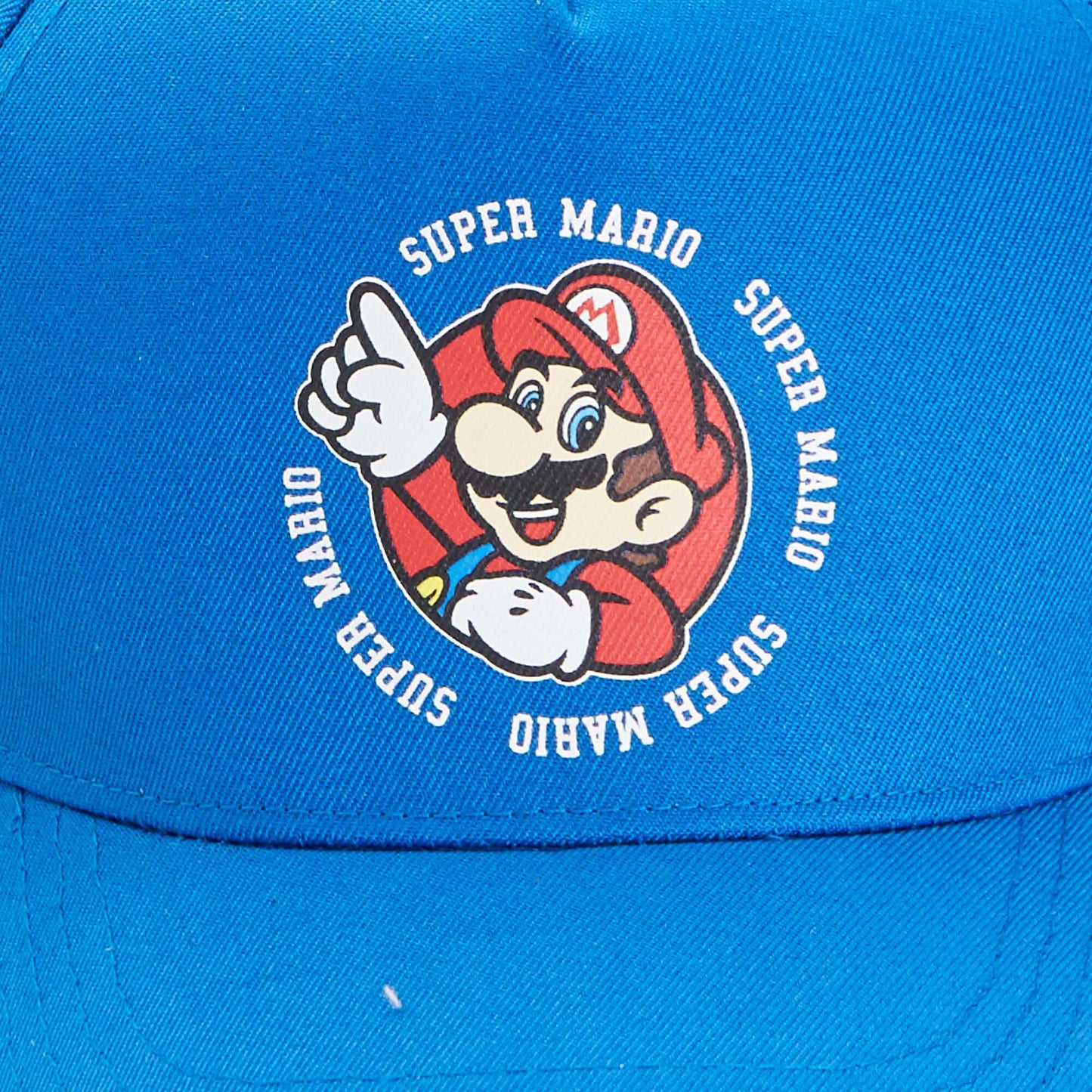 Casquette 'Mario' en toile Bleu