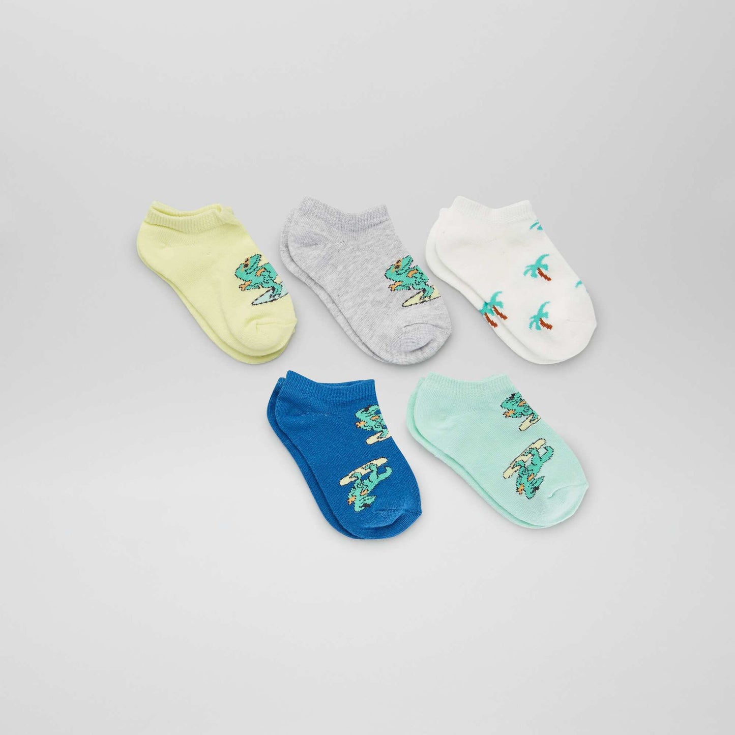 Chaussettes invisibles - Lot de 5 dino