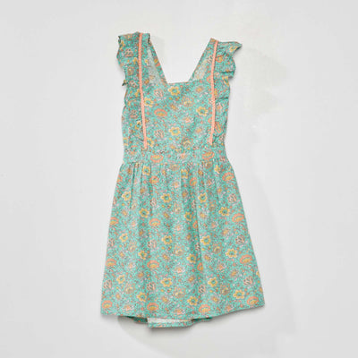 Robe tablier avec imprimé Vert