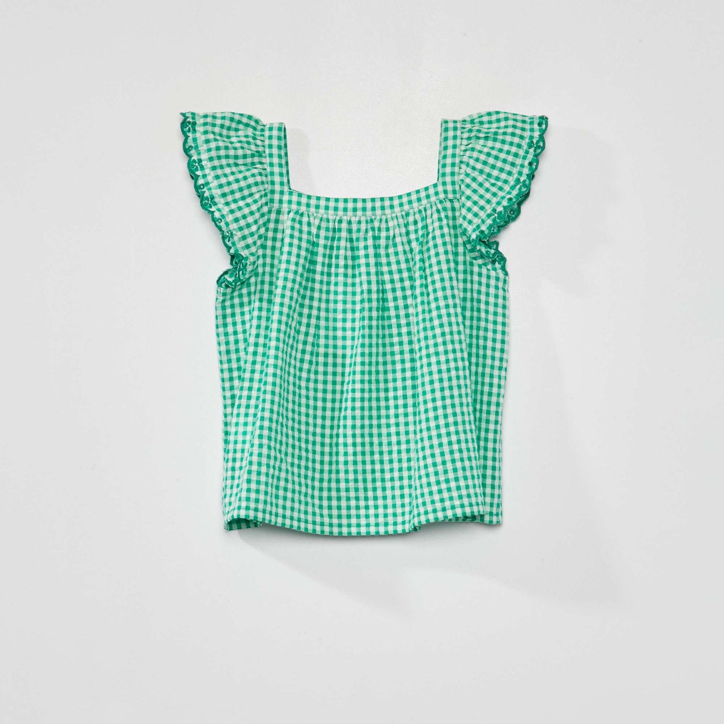 Blouse avec imprimé 'vichy' Vert