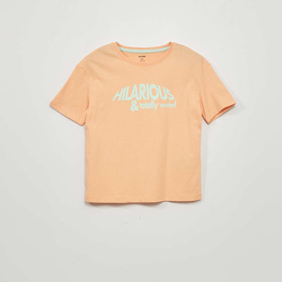 T-shirt imprimé 'Audacious' Orange