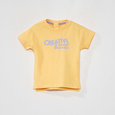 Tee-shirt à message 'creative' Jaune