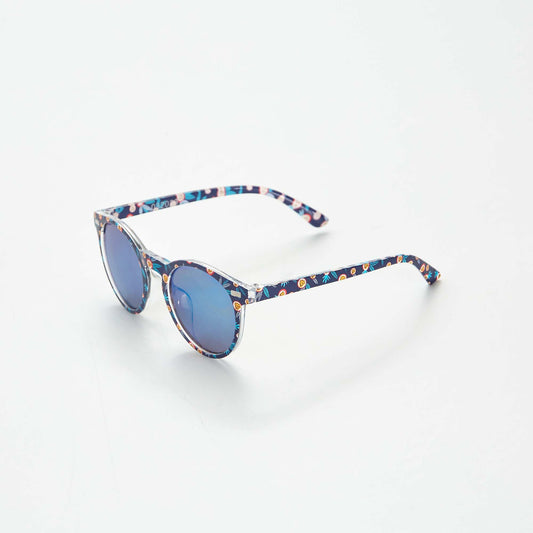 Lunette de soleil à motifs Bleu