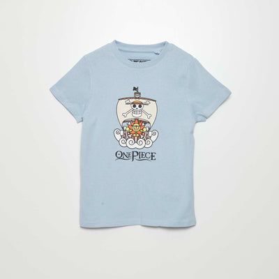 T-shirt 'One Piece' manches courtes BLEU