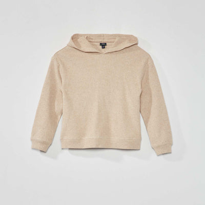 T-shirt à capuche Beige