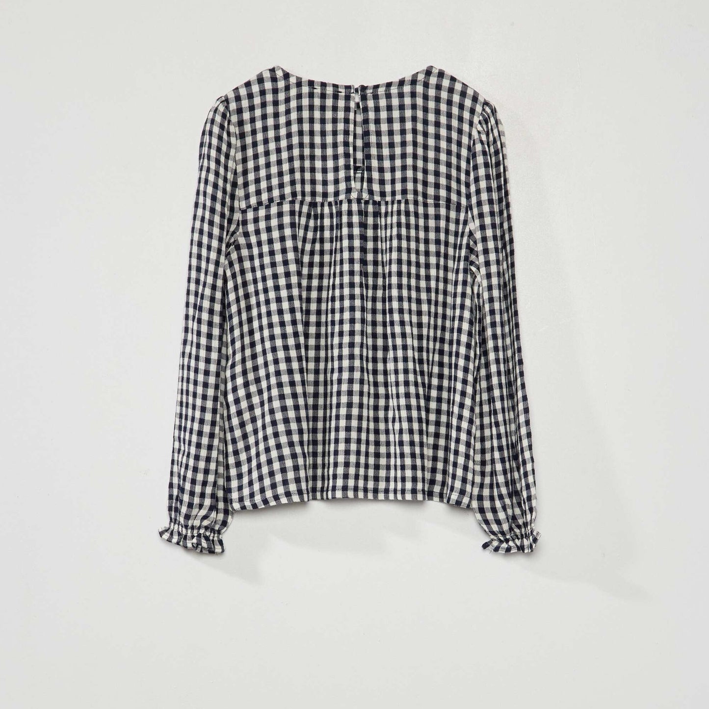 Blouse à manches longues avec imprimé Bleu foncé