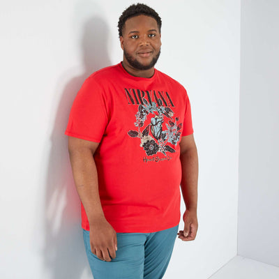 T-shirt 'Nirvana' en jersey Rouge