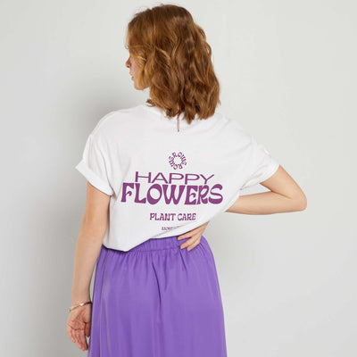 T-shirt avec imprimé Blanc