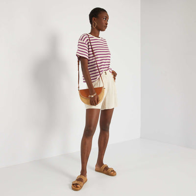 Short en lin - 2 poches Beige