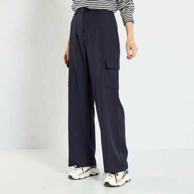 Pantalon large bleu marine