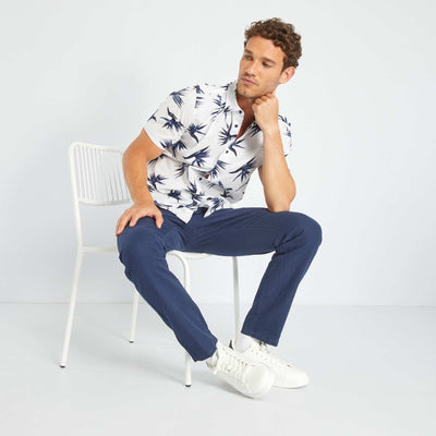 Chemise à manches courtes Blanc