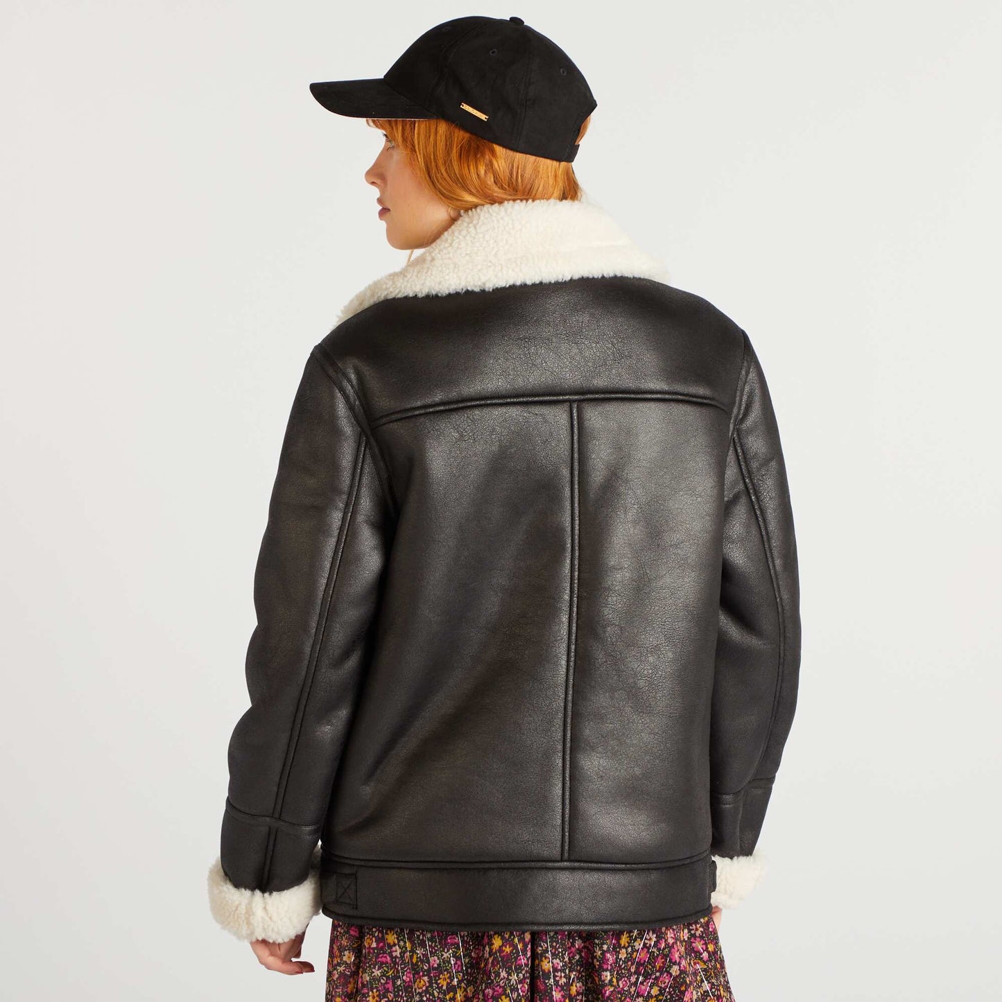 Blouson bombardier doublé sherpa noir