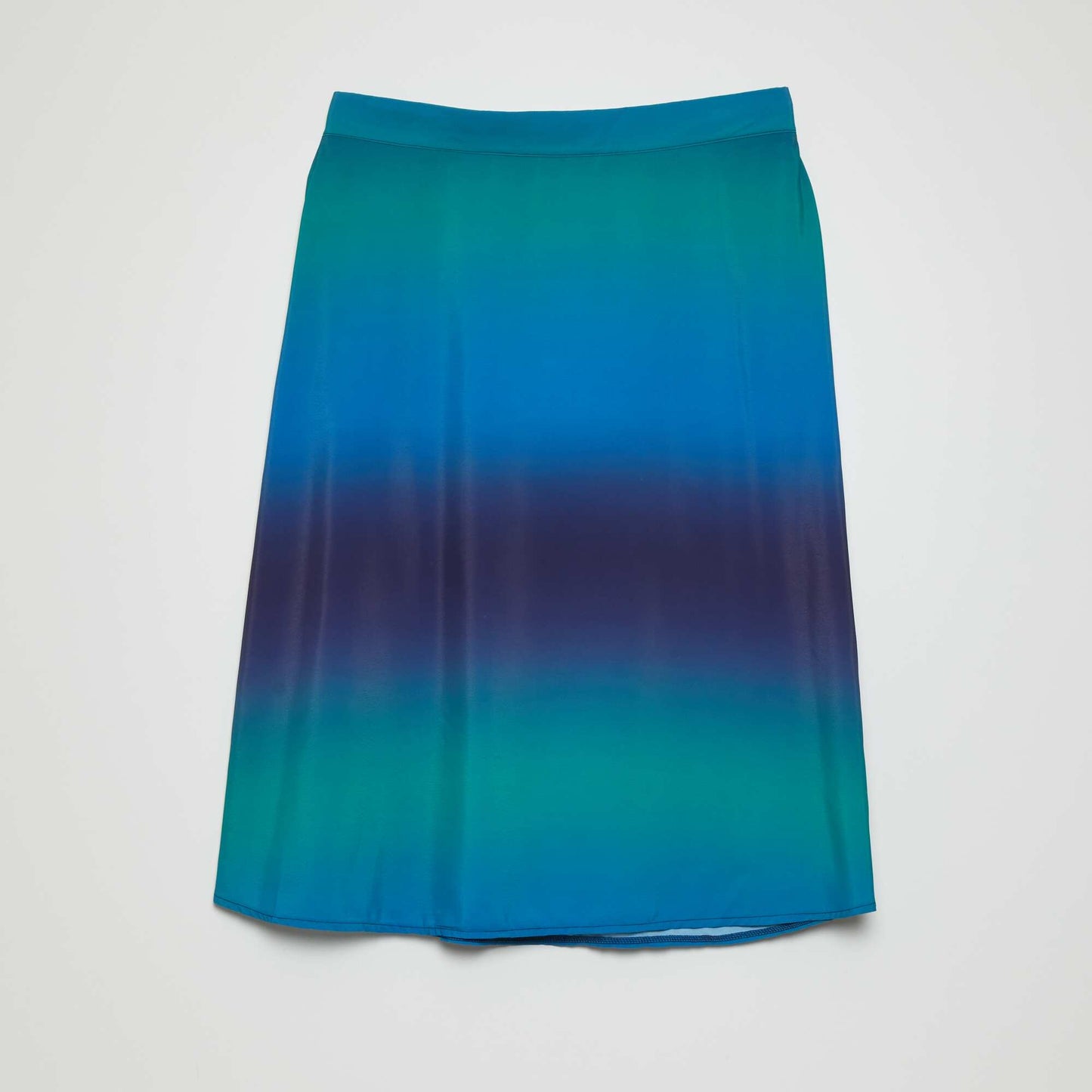 Jupe midi tie and dye Bleu/vert