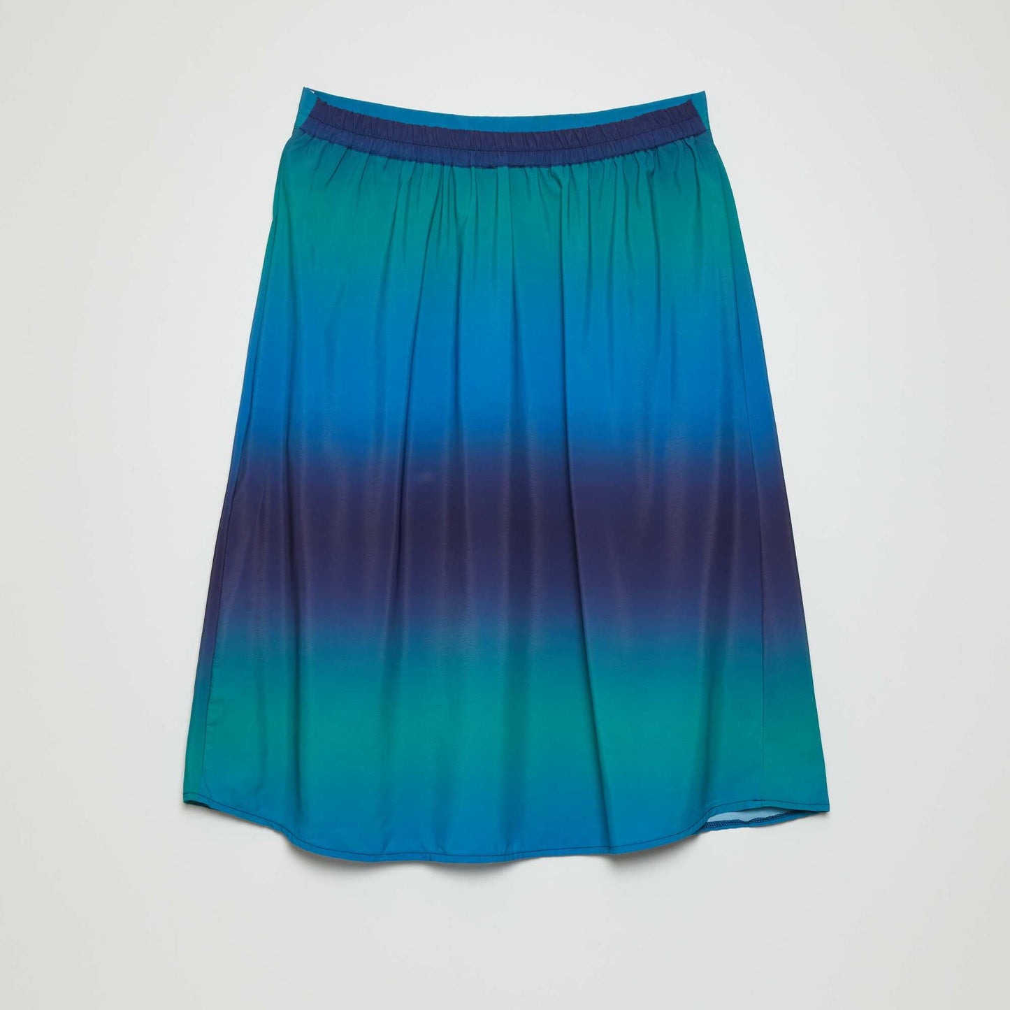 Jupe midi tie and dye Bleu/vert