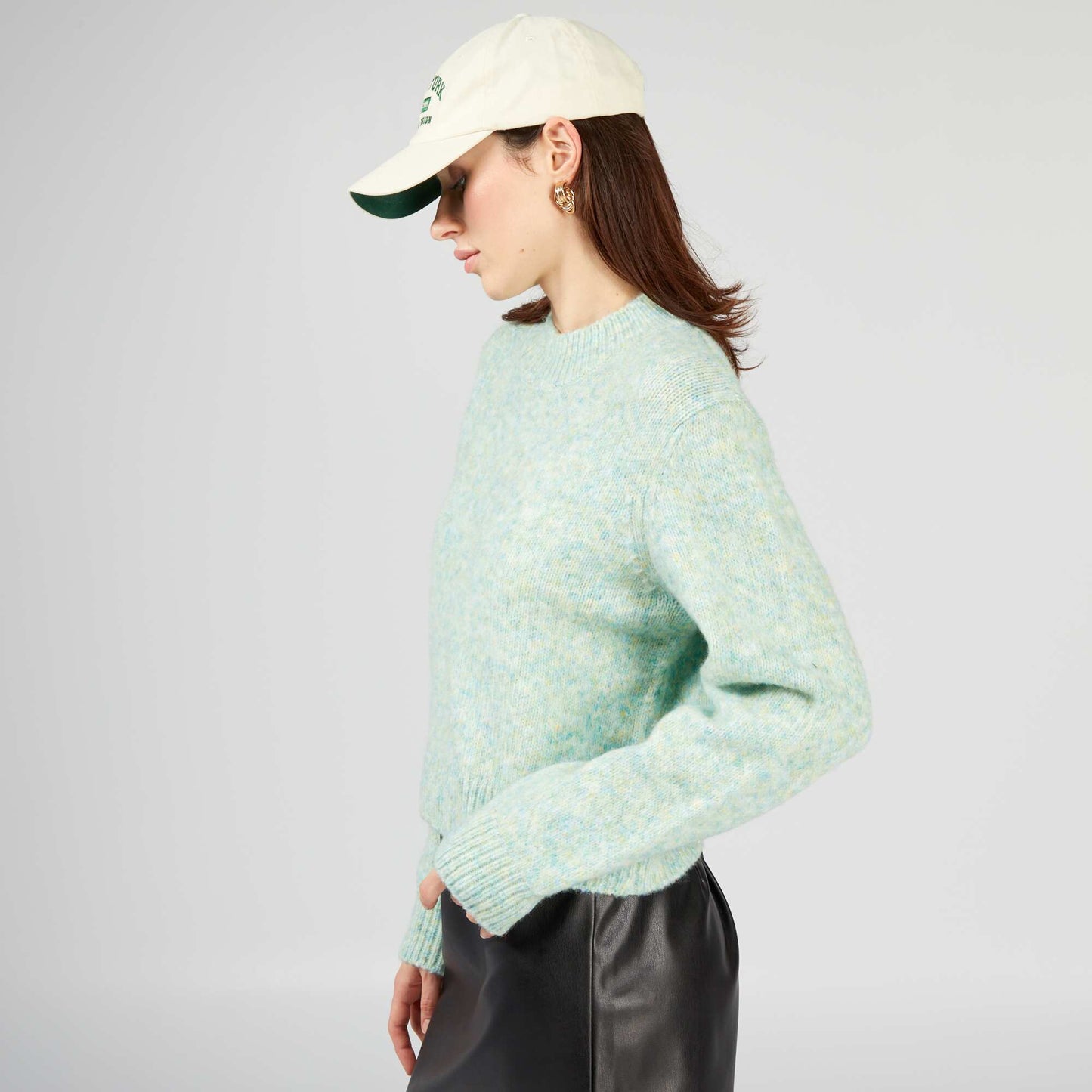 Pull en maille grosse jauge Vert