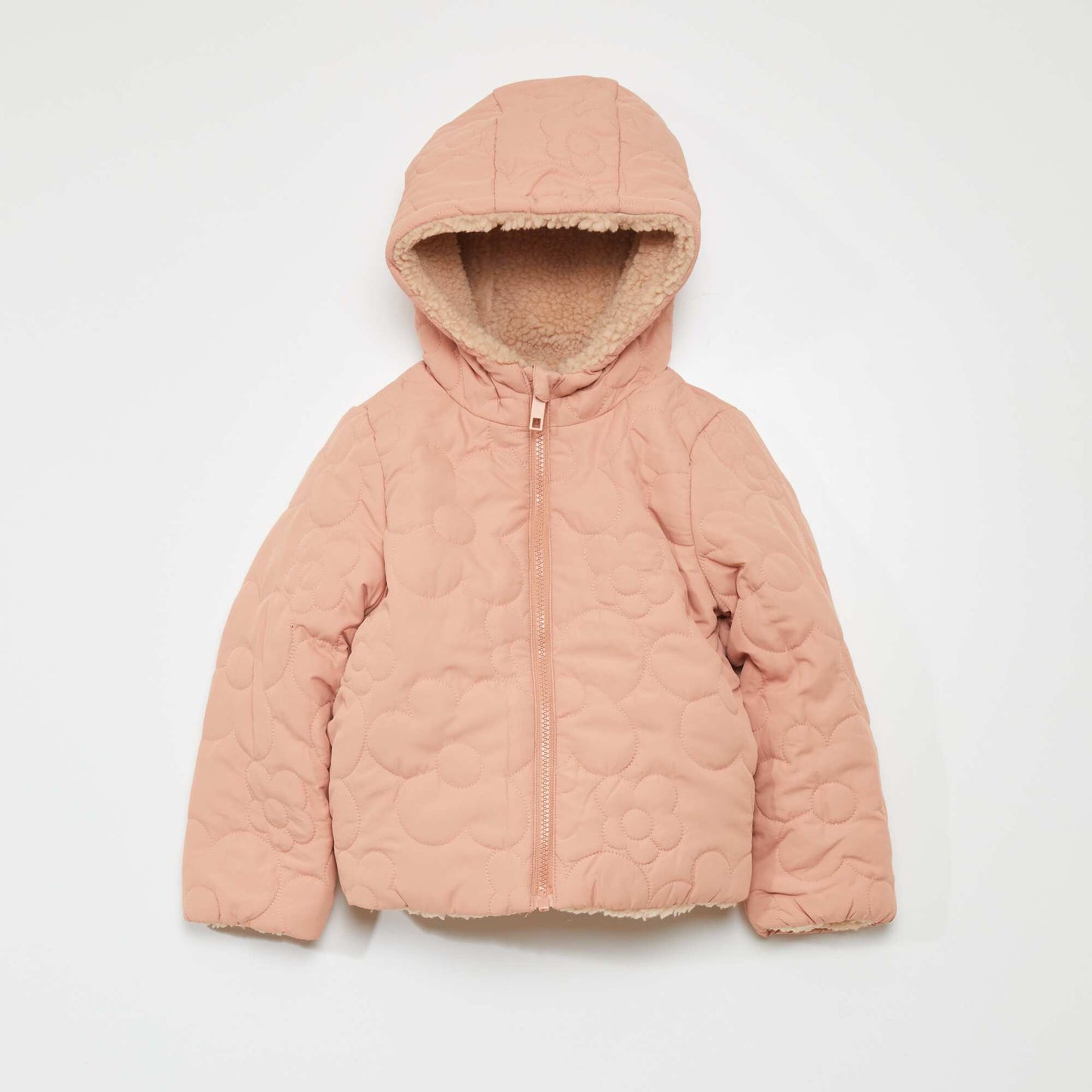 Blouson matelassé réversible Rose