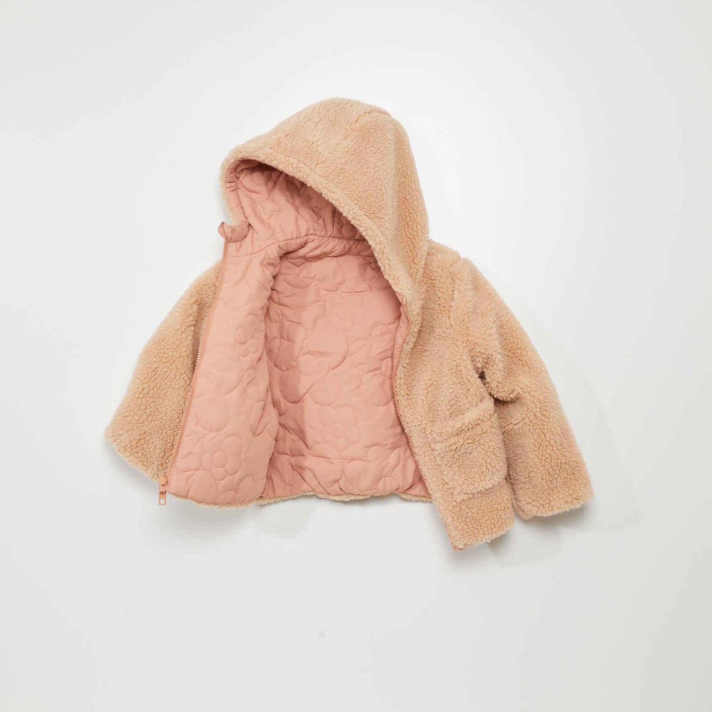 Blouson matelassé réversible Rose