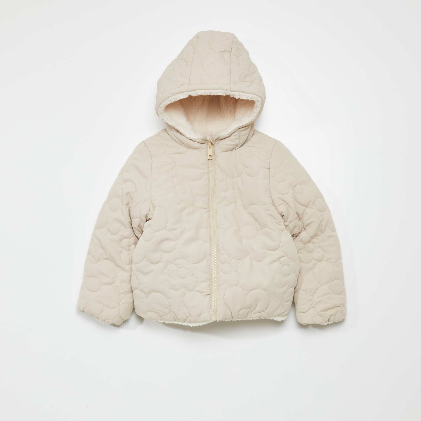 Blouson matelassé réversible Beige