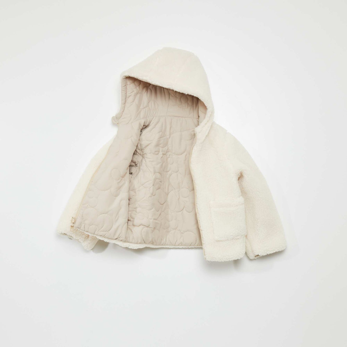 Blouson matelassé réversible Beige