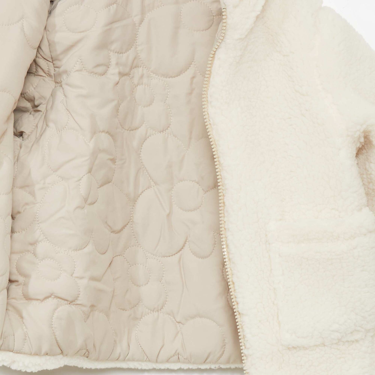 Blouson matelassé réversible Beige