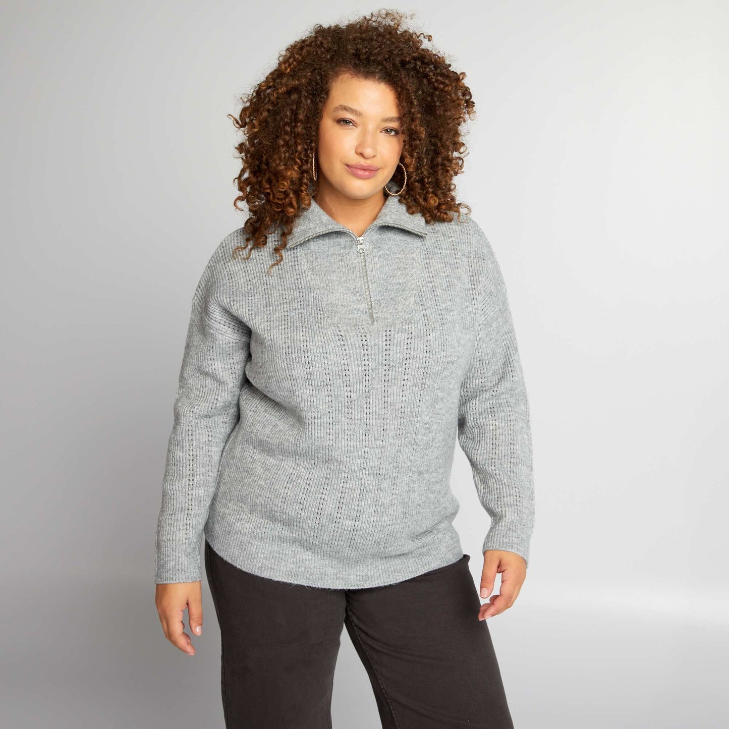 Pull col camionneur Gris