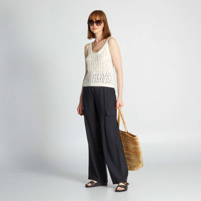 Pantalon à poches à rabats noir
