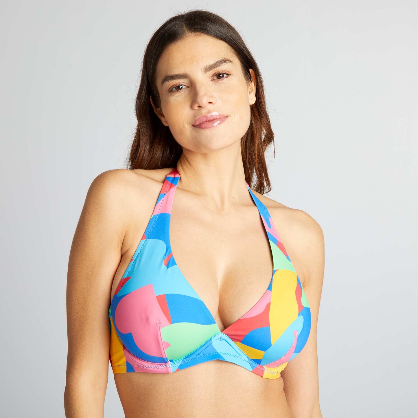 Haut de maillot de bain D&E colorblock Multicolore