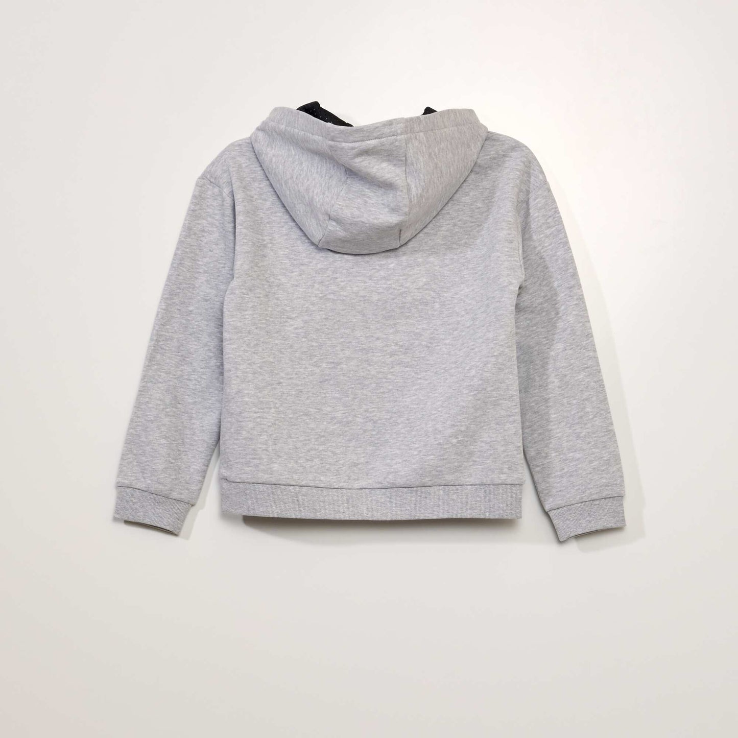 Sweat à capuche col zippé Gris