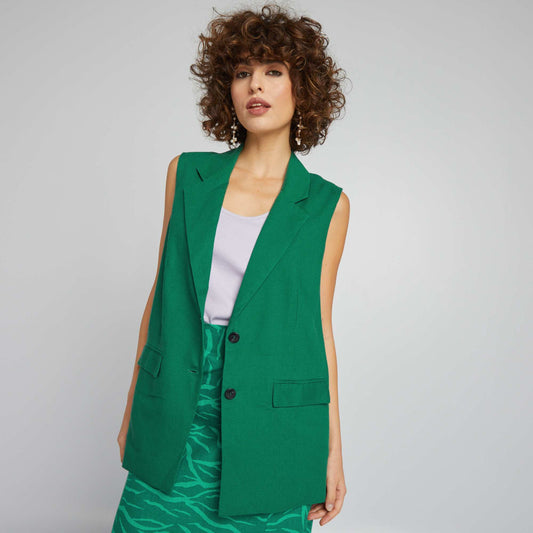 Veste de tailleur sans manches Vert