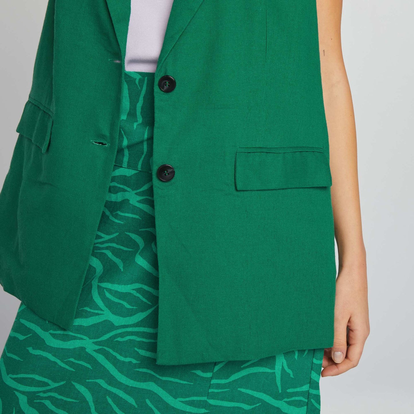 Veste de tailleur sans manches Vert