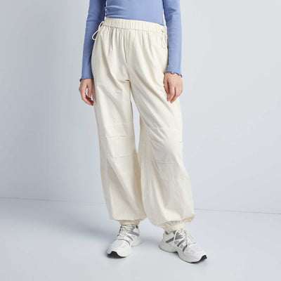 Pantalon léger et large Beige