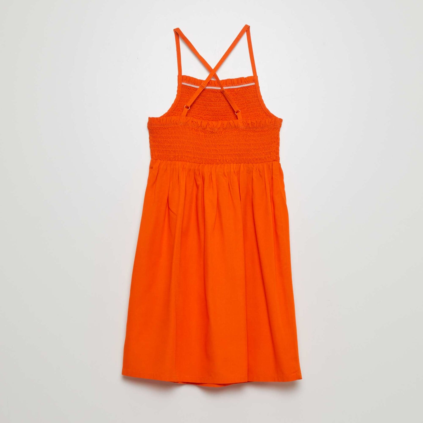 Robe avec fines bretelles Orange