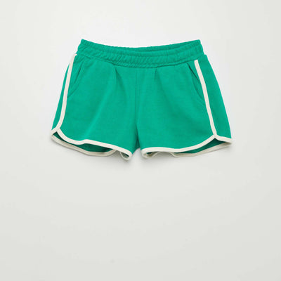 Short en molleton fin Vert