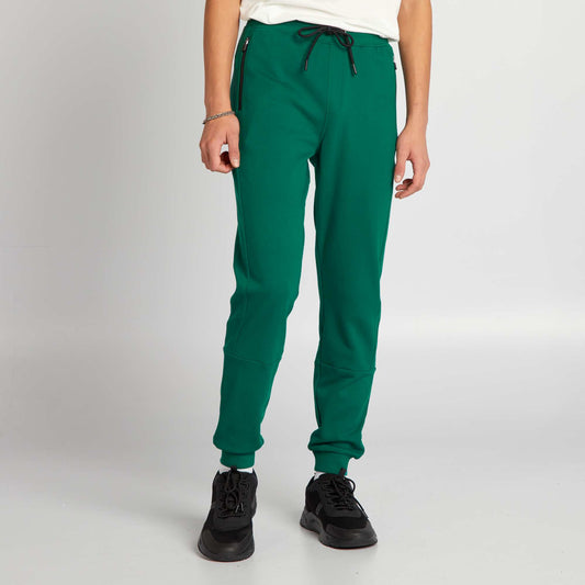 Pantalon de jogging à détails contrastés Vert